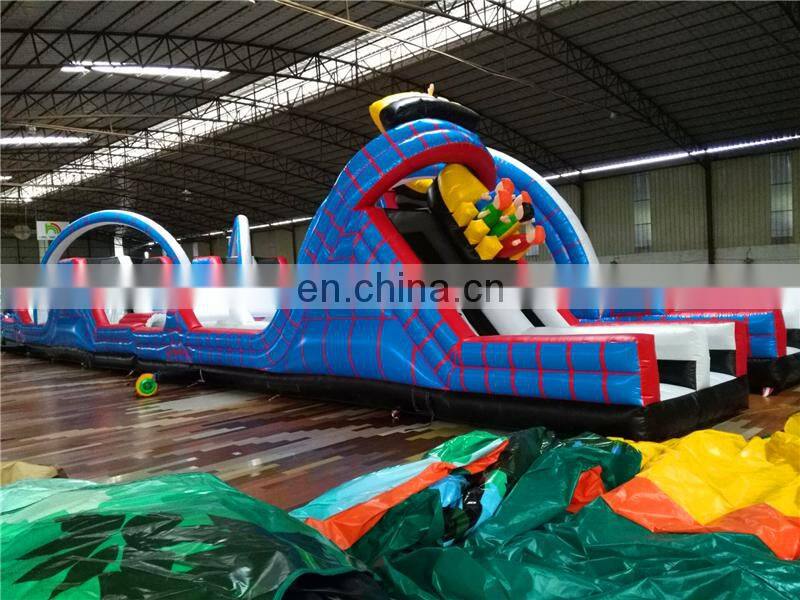 Kids Mobile air space theme assault inflatable obstacle course for sale