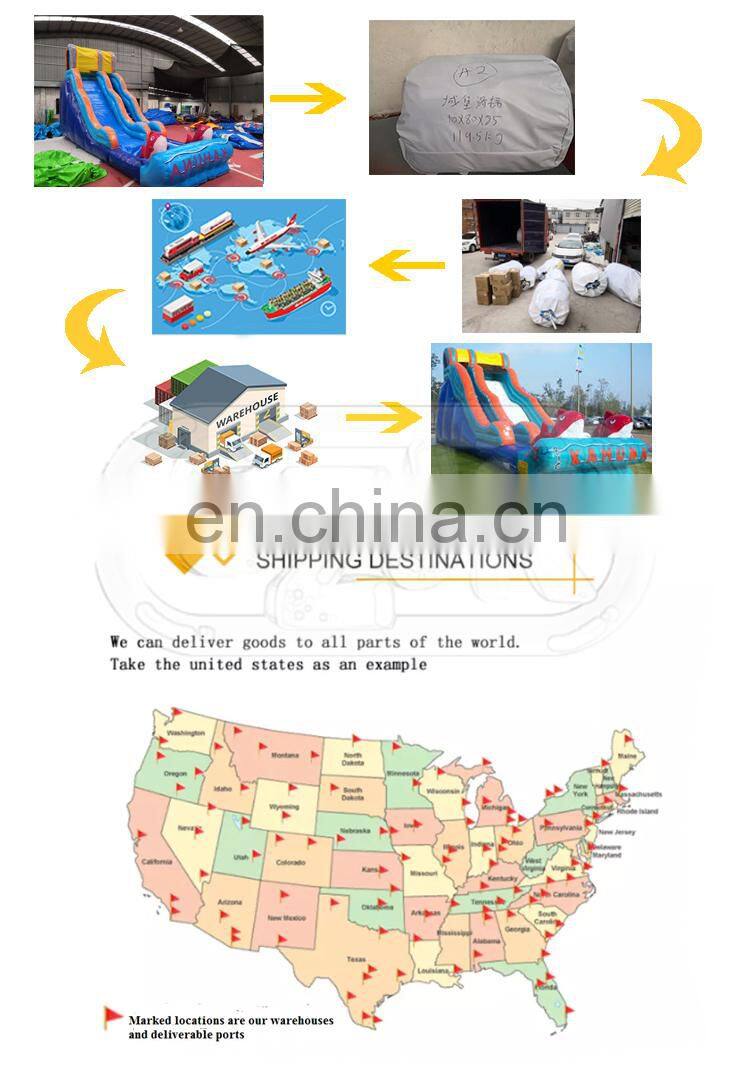 seashore turtle fish inflatable water slide