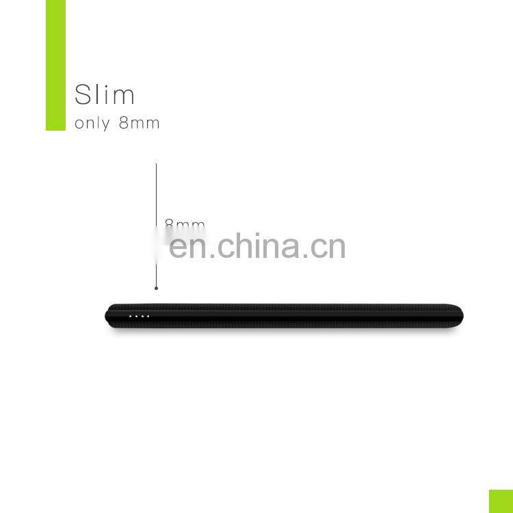 USB Charge Casing Custom Mobile Square Ultra-thin Aluminium Power Bank 2000mah