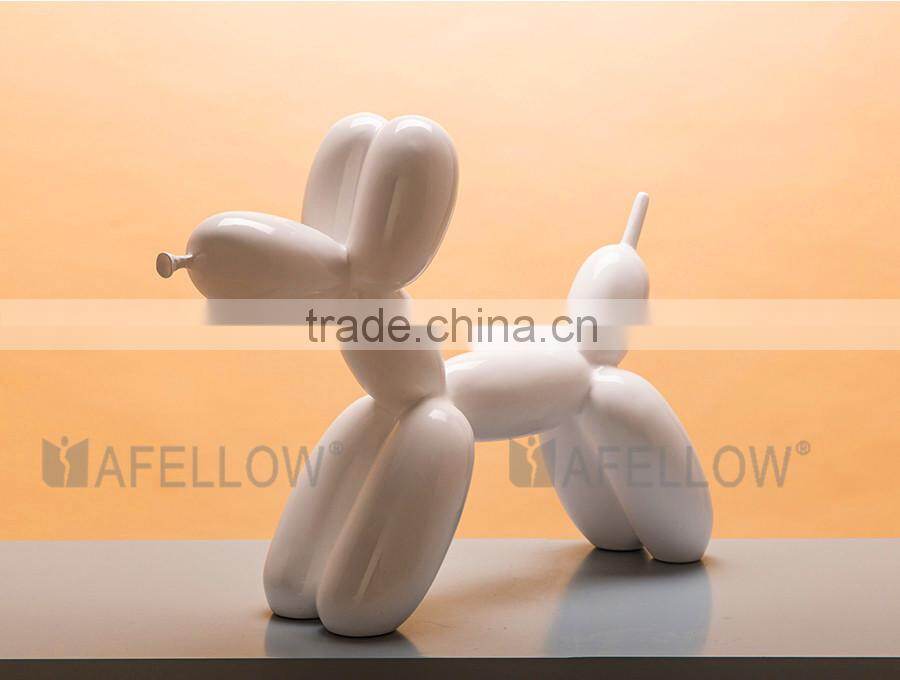 electroplate fiber glass lifelike Mini pet ballon dog mannequin