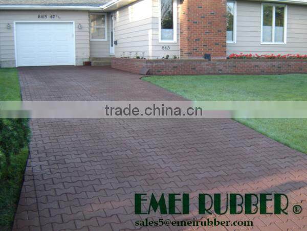 Dog-bone Interlocking recycled rubber tile