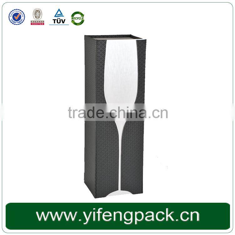 Wholesale Single Bottle Wine Glass Gift Packaging Boxes