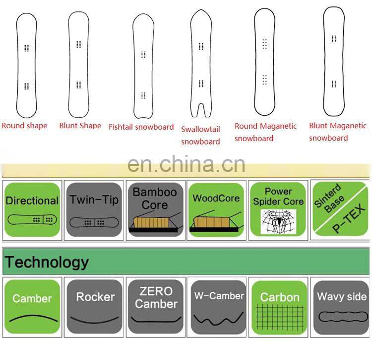 High Quality Custom 151cm Carbon Fiber Durable Snowboard
