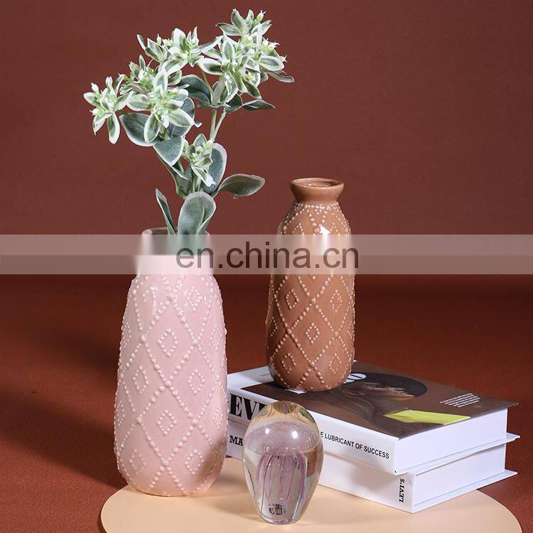 K&B high quality white sublimation modern home flower vase design decor ceramic