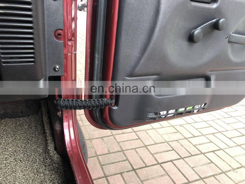 2PCS Black Paracord Door Limiting Straps Limiter Restrictor For Jeep Wrangler CJ YJ TJ JK
