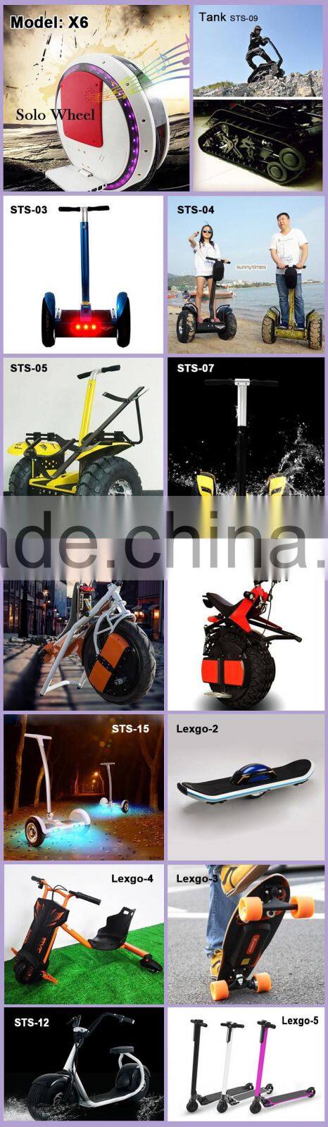 2016 Popular City Scooter 800W Two Wheels Electric Citycoco Self Balancing Motorcycle With Hydraulic Brake Function