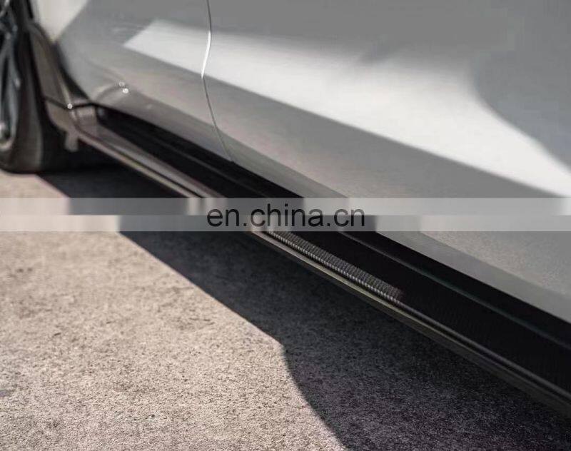 Runde Carbon Fiber Material For Porsche Taycan Techart Style Body Kit Front Lip Rear Lip Side Skirt Spoiler Side Mirror Shell
