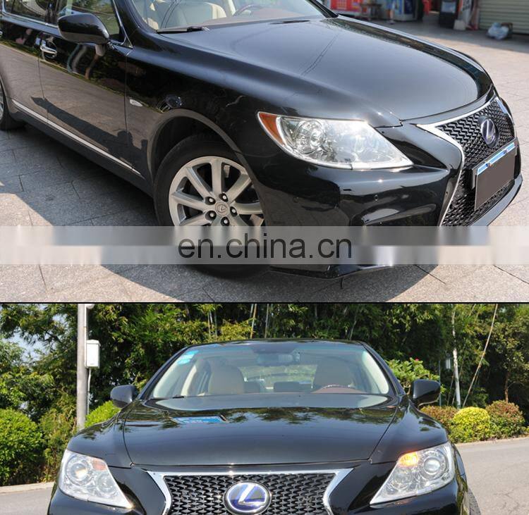 Runde Resin Material Body Kit Modified F Style LS600h Suitable For 2006-2012 Lexus LS460 Front Bumper With Front Grille Fog Lamp