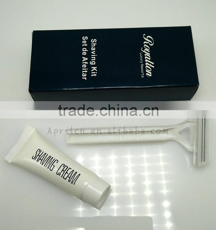 Wholesale plastic disposable hotel shaving kit