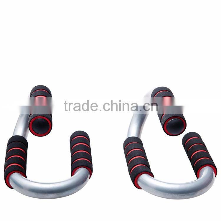 Home Fitness Equipment S-shaped Push Up Stand Push Up Bar Red color