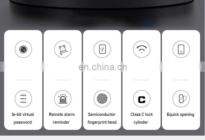 visible cat eye lock outdoor password electronic audio fingerprint gate smart digital door lock with camera for front door