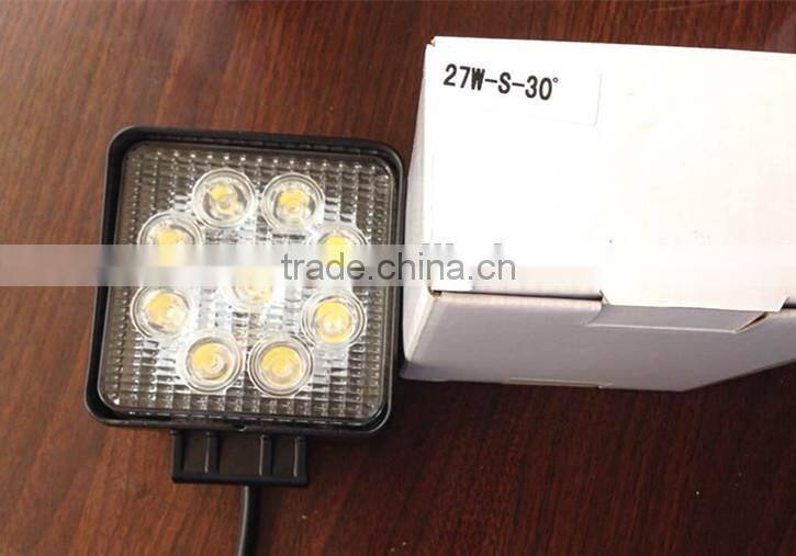 27W LED work light, Epistar LEDs work light, offroad driving light,square looks