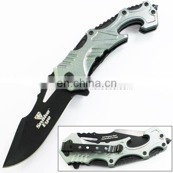 8 Inch aluminum handle stainless steel pocket folding outdoor knife saber