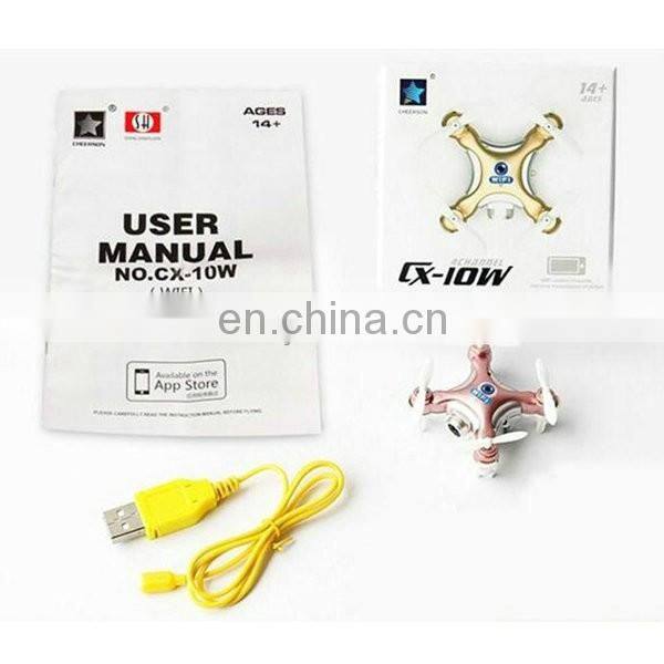 2017 new professional Cheerson CX-10W Drone Mini Wifi with HD Camera FPV 0.3MP Drone Remote Control