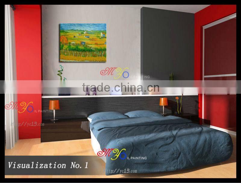 Vangao abstract landscape knife country scence oil painting on canvas home decoration