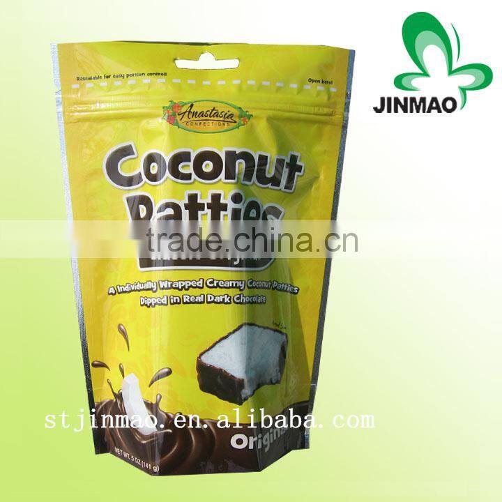 Custom printed plastic food bag with zipper