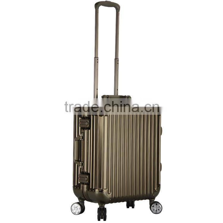 Guangzhou pro aluminum pilot aluminum hard trolley suit case with GPS detachable wheels
