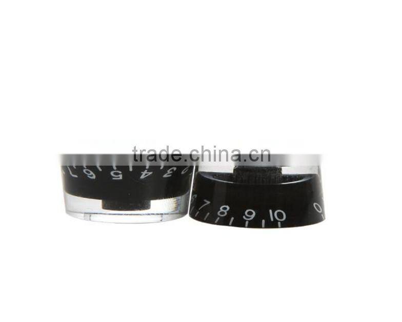 Drop shpping Custom Speed Knobs Volume Tone Control Acrylic Buttons Replacement Guitar Parts Black