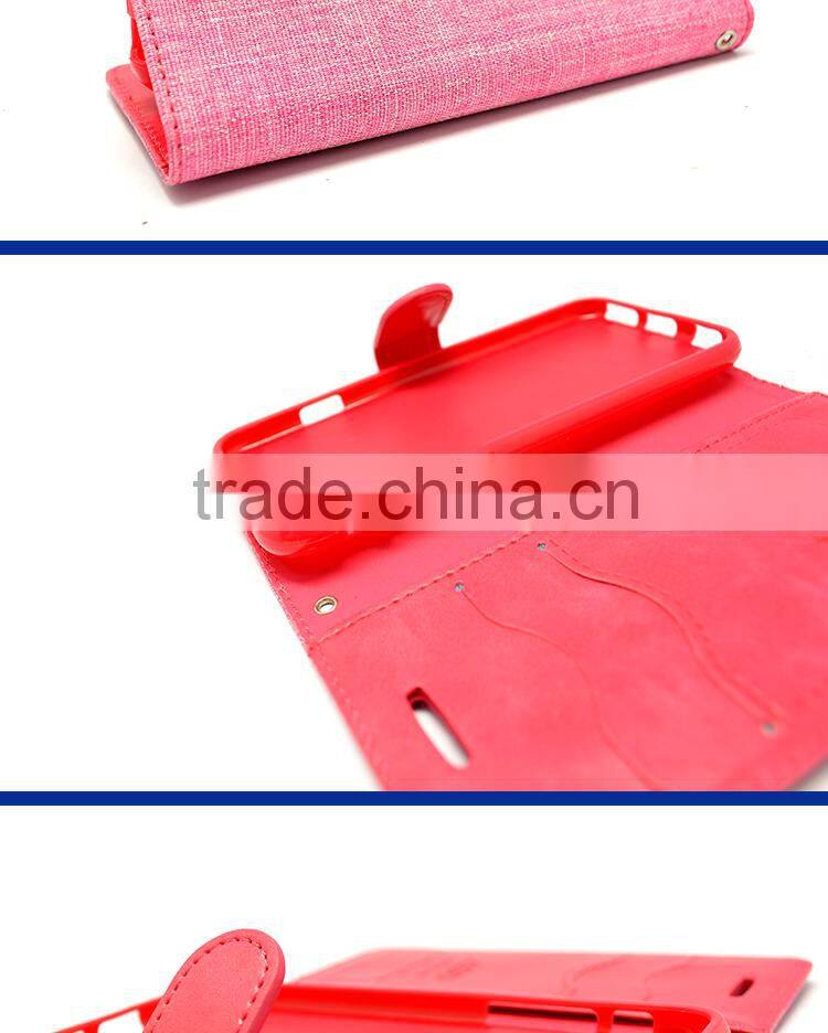 Best Quality Fabric Skin Book Case For iphone6S