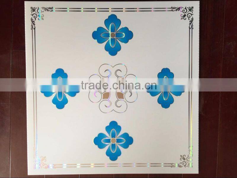 2015 hot sale in India manufacturer recomended waterproof& fireproof square 595 pvc plastic ceiling tiles bargain-priced goods