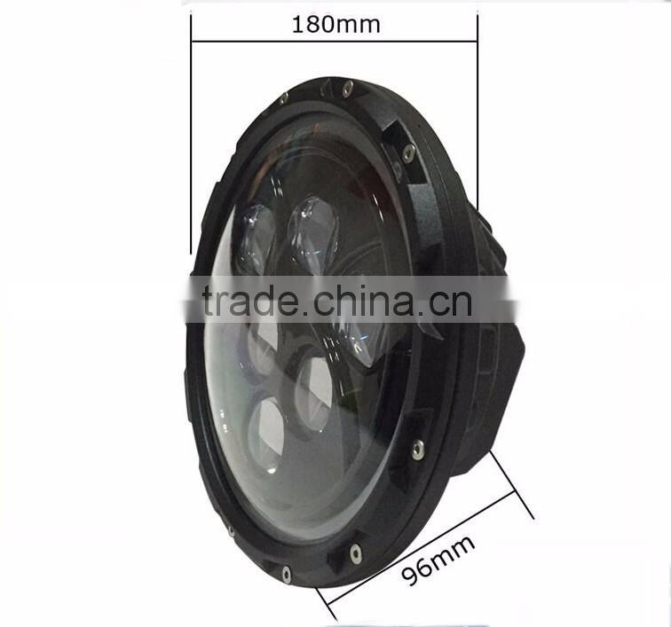 7 inch round halo headlights led LED sealed beam high/low Halo Ring for jeep headlight