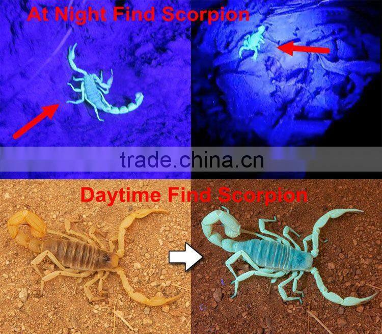 Hot sellers Aluminum 390~395nm pets UV Blacklight Flashlight