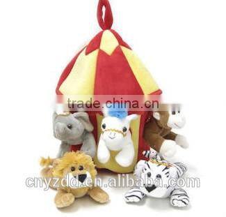 plush animal farm house/plush pet house/dog house plush