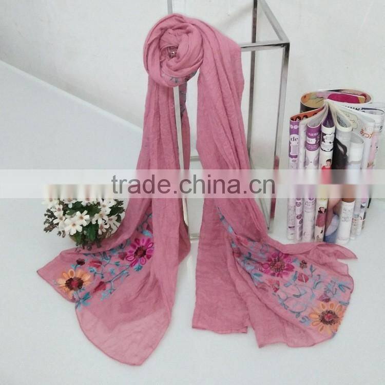 Wholesale Flower Embroidery Women Ladies Fashion Exquisite Hijab