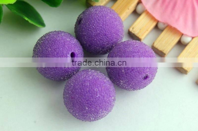 Newest colorful chunky round rhienstone seed rhinestone resin glass berry beads for kids jewelry making!!