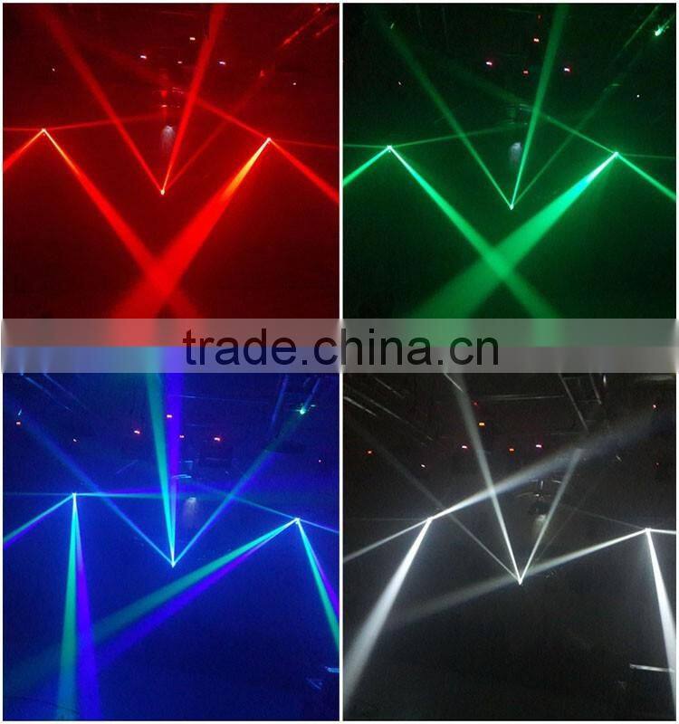DMX512 10W 2-Head Quad RGBW roller led scanner stage beam light