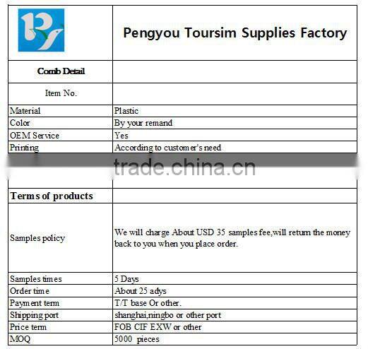 new style various high quality plastic hair combs