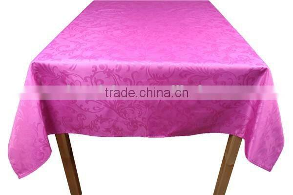 Hot Sale 100% Polyester Fancy Jacquard Design Table Cloth Wedding