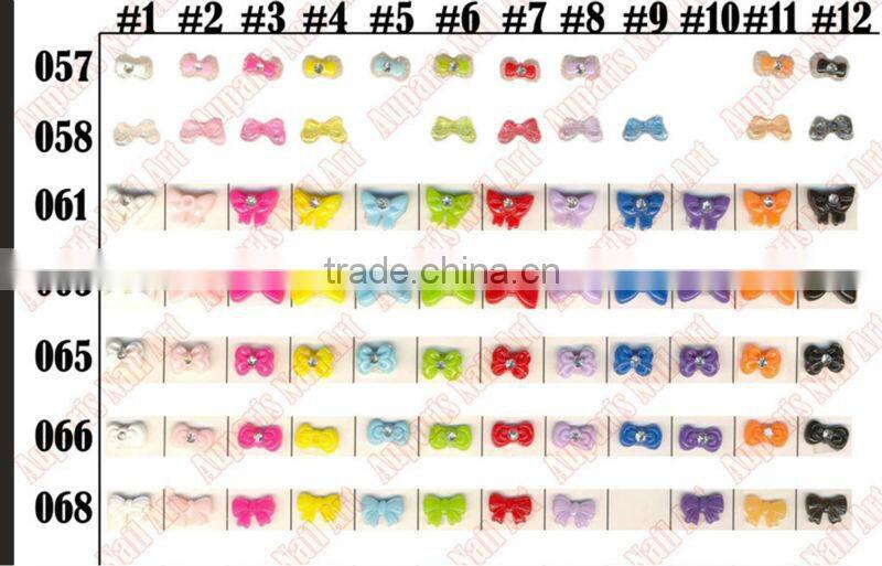 Nail Art 3D 10pcs/bag Mix Print Bow Decoration For Nails! DIY Hot, 120 colors