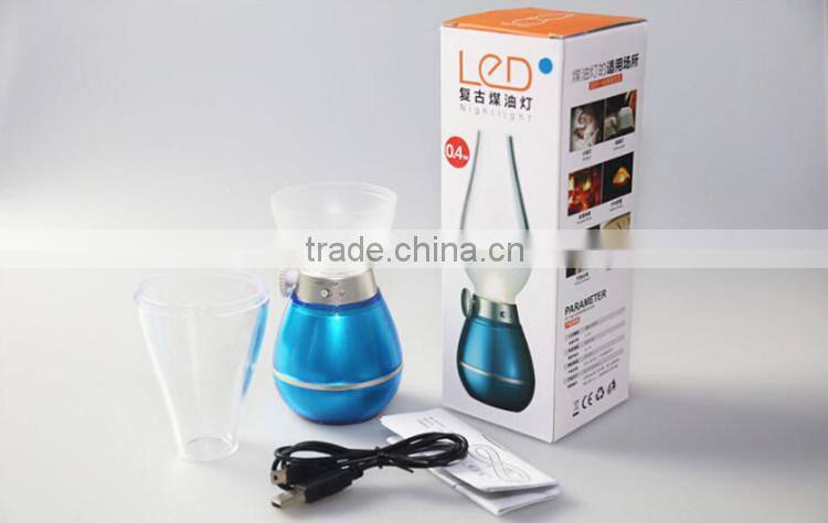 Blow Control USB Rechargeable Classic Decorative Kerosene Oil Lamps / Best Promotional Gift and Traditional Meeting