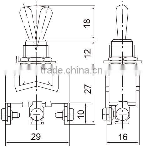 CNTD Import China Goods Spring Loaded Mini Toggle Switch With Good Performance