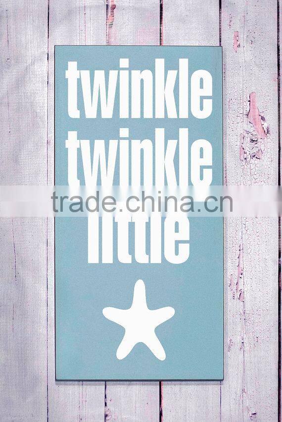 little star sign wooden wall hanging deco