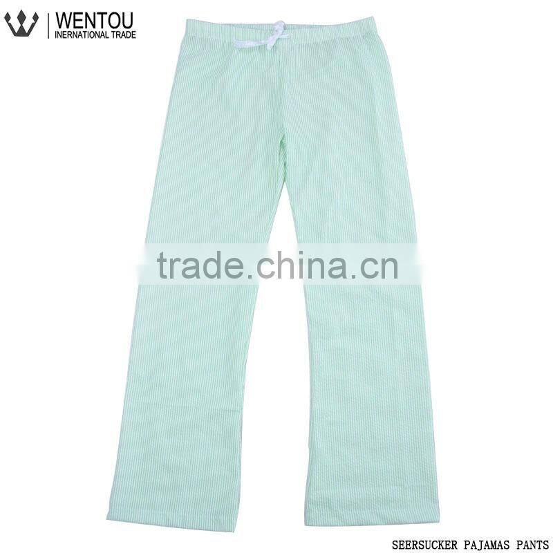 New Arrival Charmeuse Stripe Seersucker Pajama Pants