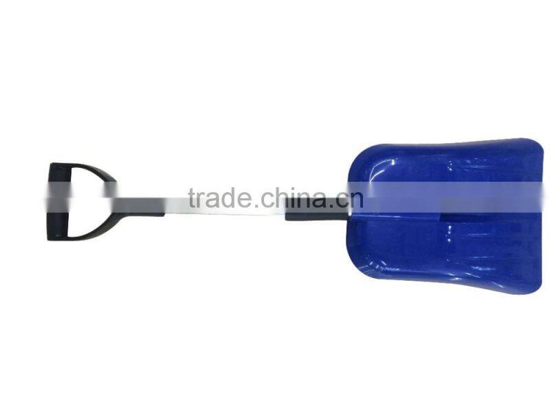 Plastic push snow shovel/ Snow shovel with wooden handle/long handle snow shovel