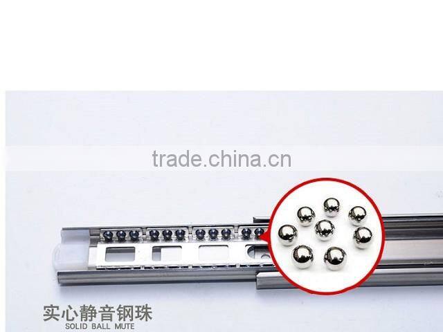 Furniture fittings 45mm soft close drawer slide ball bearing drawer slide