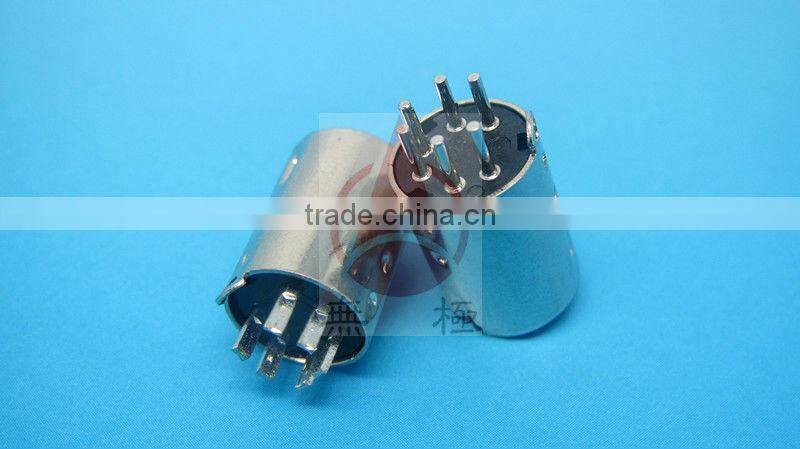 Mini Din 6P Male Connector Nickel Plated