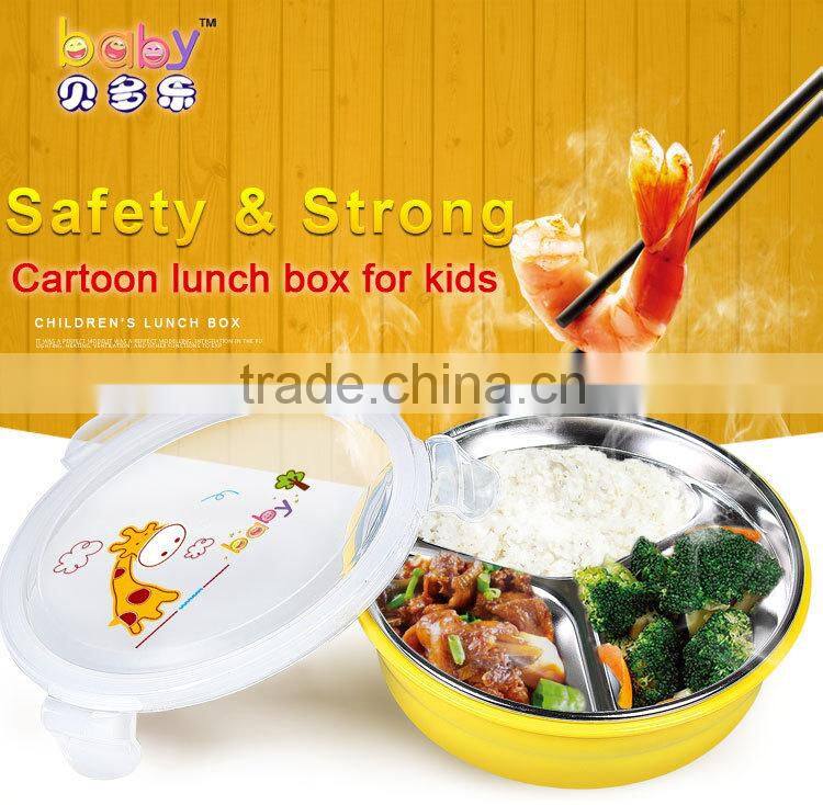 stainless steel household items of kids food warmer lunch box with dividers