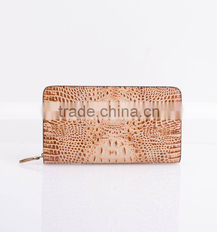 Man short old leather wallet