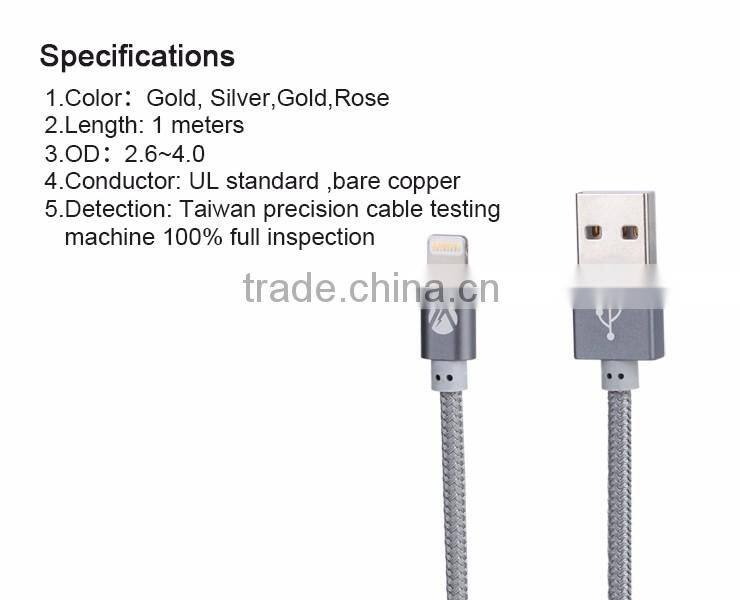 High Best quality MFI Date charging cable,MFI micro usb data cable,usb Date cable micro