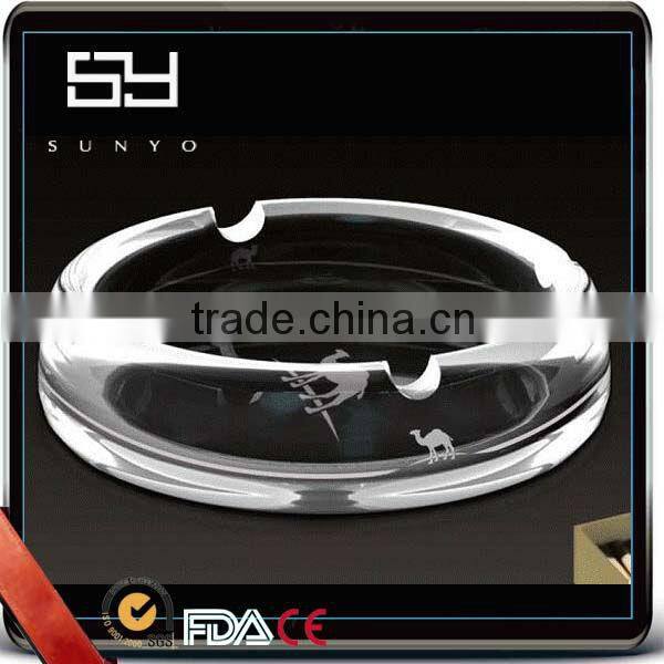 High Quality Handcrafted Transparent Crystal Glass Ash tray