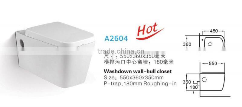 wall-hung toilet