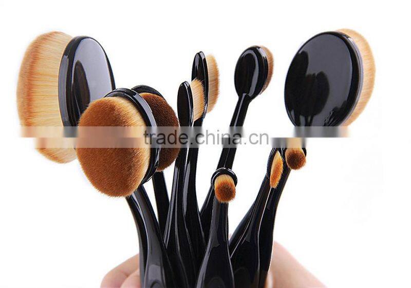Pro Oval Brush Makeup Cosmetic Foundation Liquid Cream Powder Blush Pigment Tool