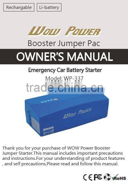 12v jump starter emergency car battery charger multi-function jump starter