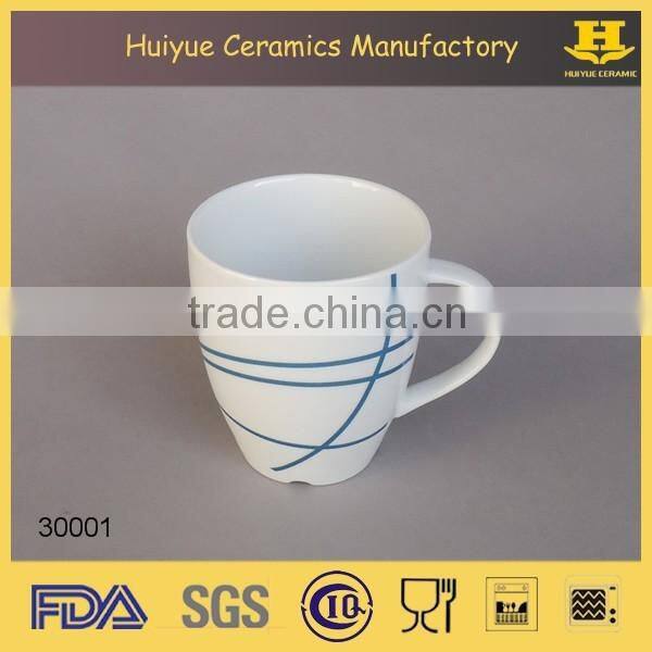 Ceramic coffee mug, porcelain printing travel mug, 350ml beaker