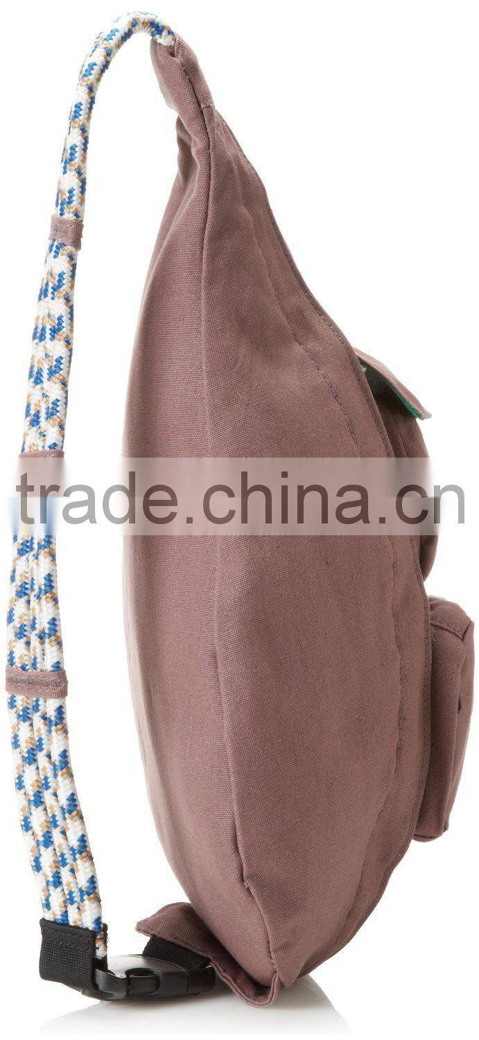 pink two side canvas sling bag for girls