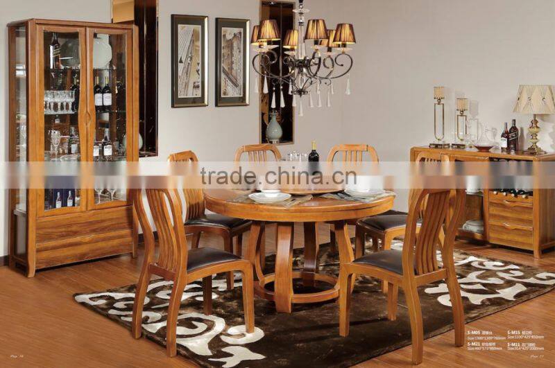 Luxury wood dinning table set GZH-SM05